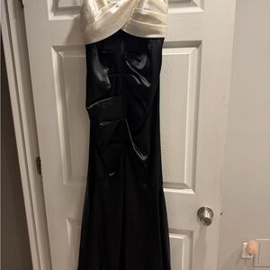 Jump Black and Ivory Strapless Prom Gown